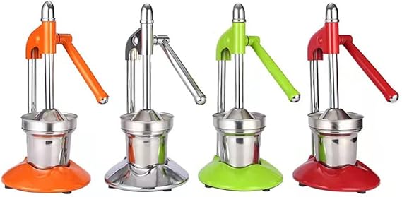 Manual Juicer, Hand Press Citrus Presser With Stainless Steel Cup, Portable Countertop Juice Squeezer For Lemon (random Color)