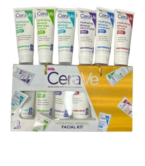 Pack Of 06 Cerave Hydrating Mineral Facial Kit | Best Quality Hydrating Mineral Facial Kit